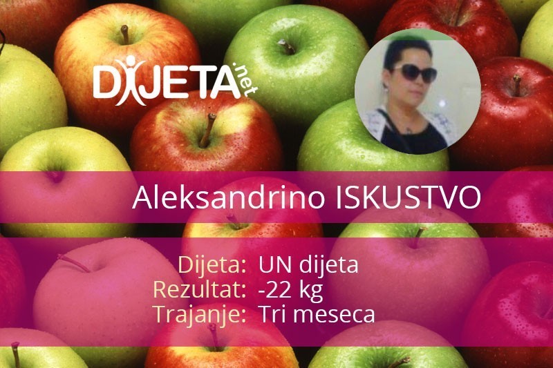 Aleksandrino iskustvo sa UN dijetom: -22 za 3 meseca