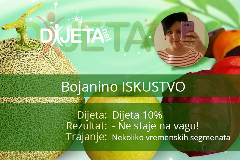 Bojanino iskustvo sa dijetom 10%