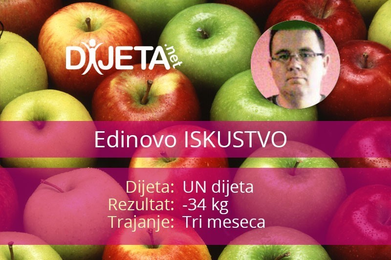 Edinova priča o gubitku 34 kilograma UN dijetom