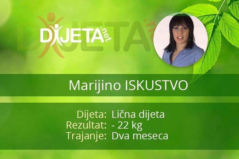 22 kilograma za dva meseca
